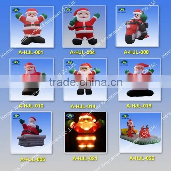 promotion outdoor Christmas inflatable santa with camper