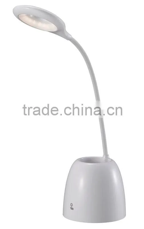 Portable Touch Sensor Multifuction Kid Eye-Protection rechargeable led desk lamp with Pen Container or Money Box