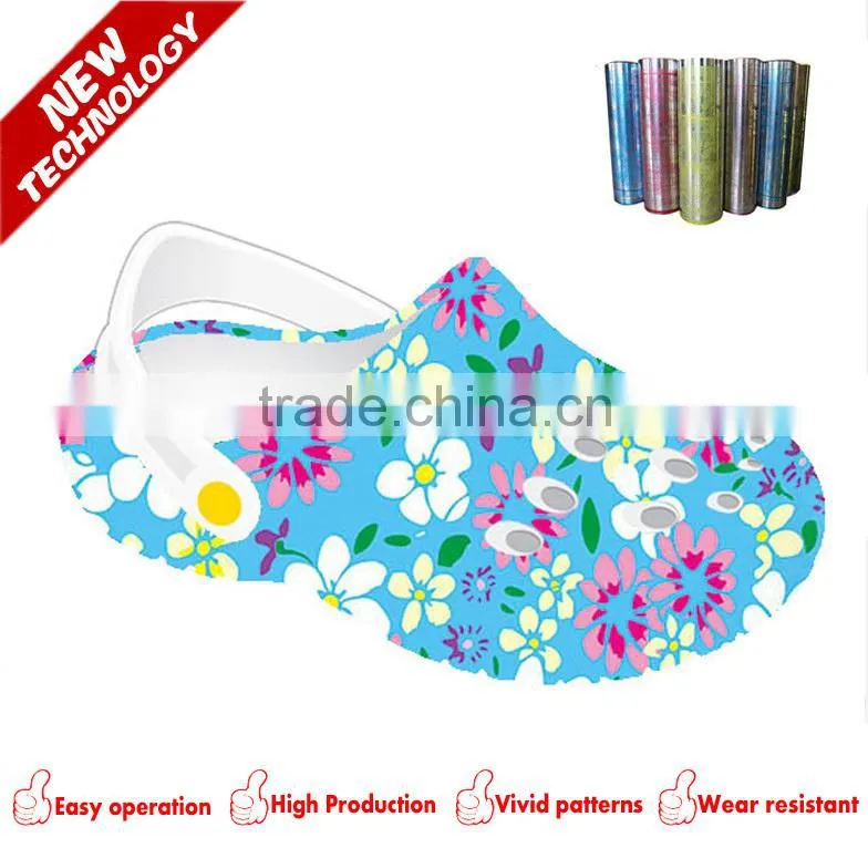 Hand making vacuum 3D sublimation heat transferring film for footwear