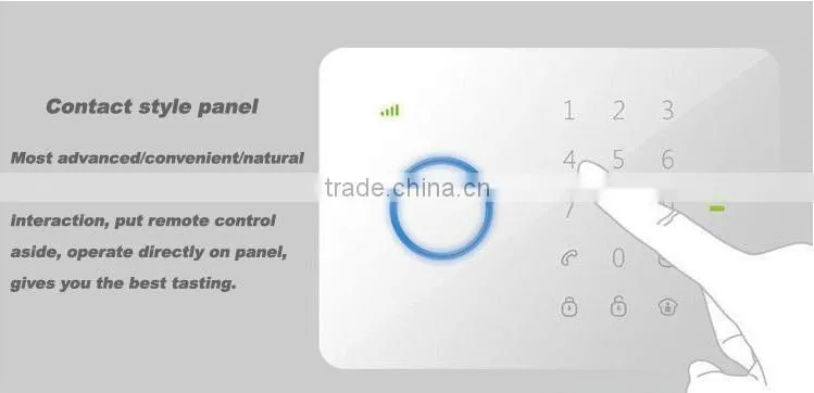 Home Security Alarm System HONGHUI GSM SMS Home Smart Security Burglar Alarm System , Supports Android App A1