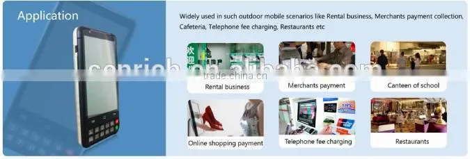 Android 4.2 RFID POS/ Payment POS Terminal with Barcode Scanner, 3G,WIFI,NFC