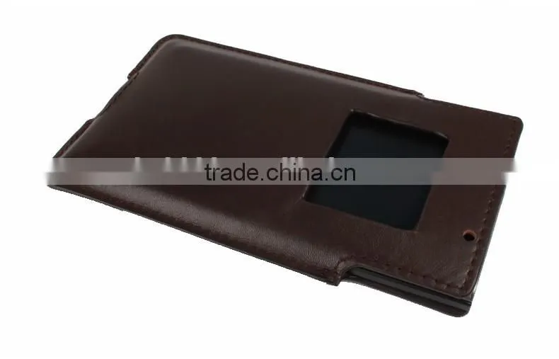 SIKAI High quality Genuine Leather Pouch Case Cover For Blackberry Priv Pouch Case with View window