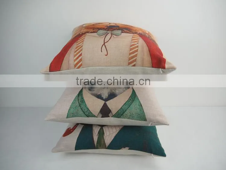 Decor sofa pillow cover dog printed square pillow case decorative throw pillows