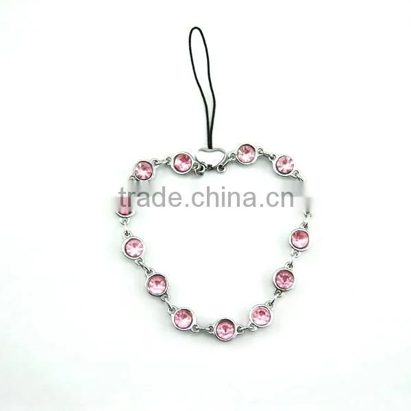 2014 Wholesale Fashion Crystal Mobile Phone Straps