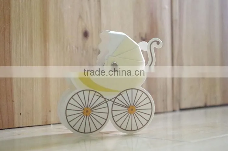 Baby Carriage Stroller Birthday Boy Girl Baby Shower Favor Candy Box