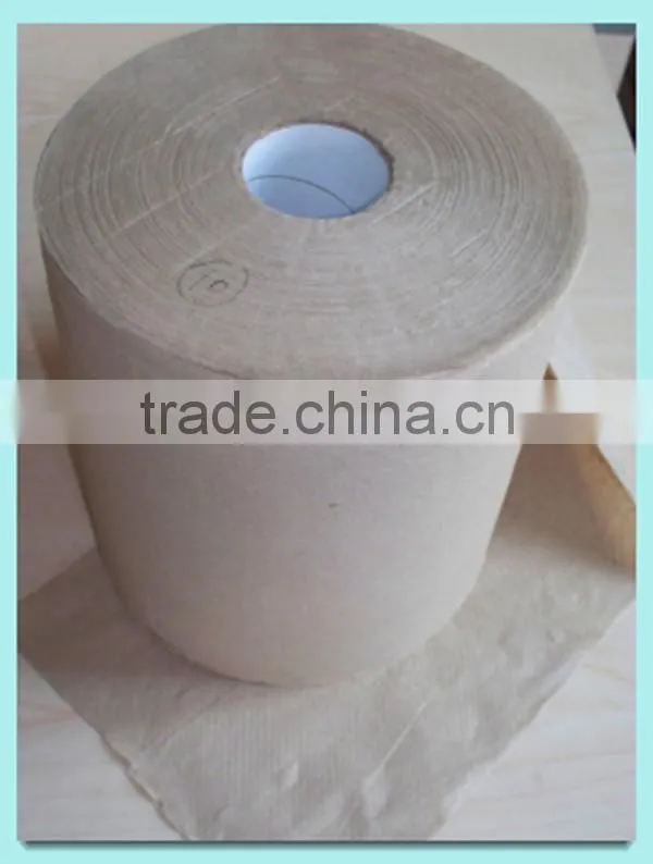 2014 hot selling center feed brown kraft towel paper roll