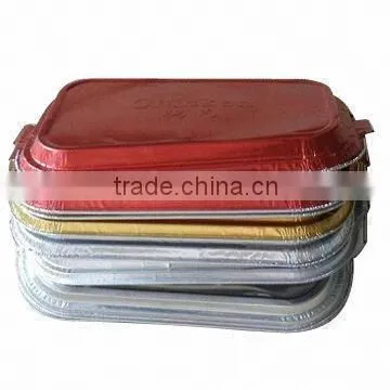 top China thick golden color food container aluminum foil