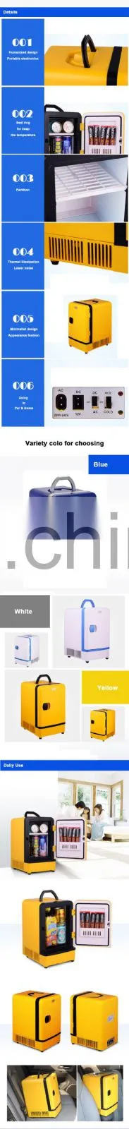 Portable car mini cooler and warmer auto fridge