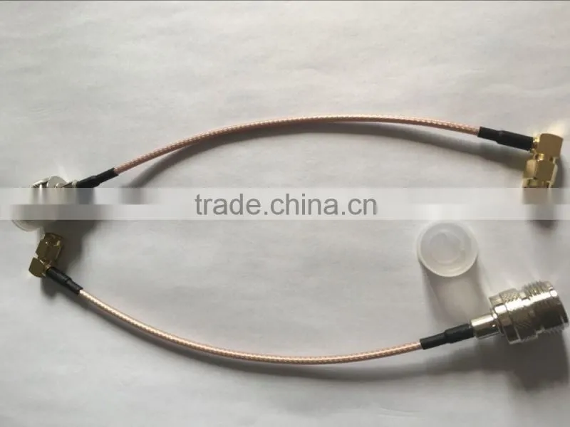 right angle SMA male to N female connector for RG316 cable