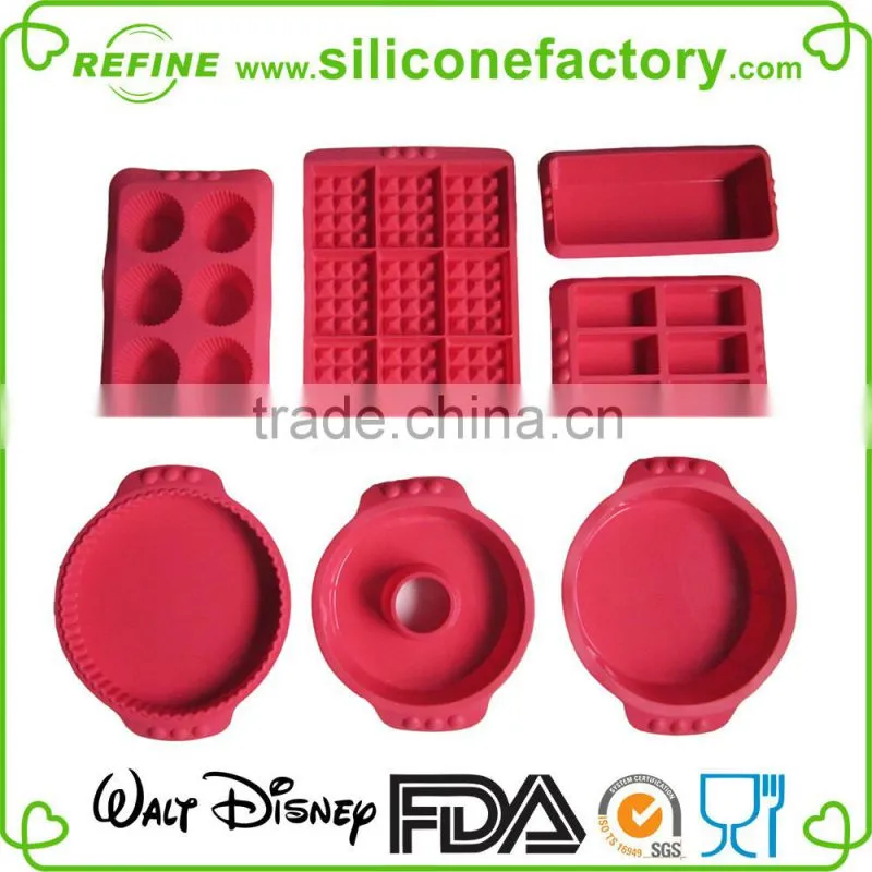 Hot selling various design food grade platinum silicone french cake baking mold set