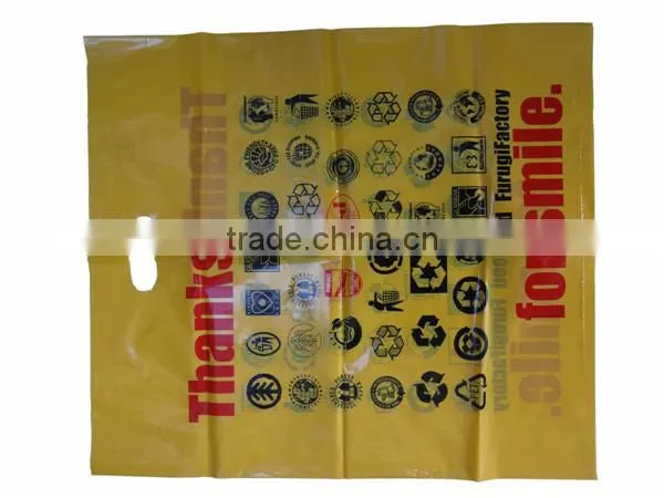 Cheap Custom logo 90 micron plastic bag