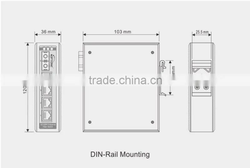 OPT-GY1014S20,Double Fiber Media Converter Industrial Ethernet Switch