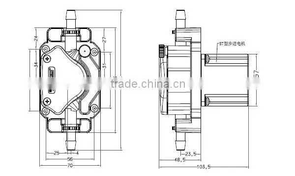 JIHPUMP OEM peristaltic pump quick-install panel type of flow rate less than 1738ml/min