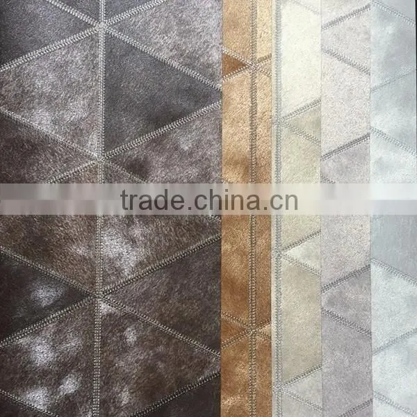 triangle fake leather sewing vinyl wallpaper