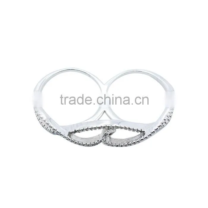 2 fingers` silver ring