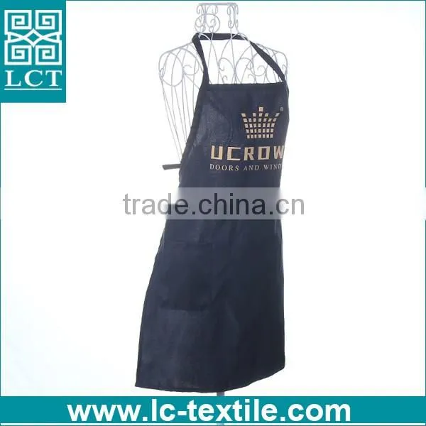 custom high quality restaurant waiter uniform gabardine apron with pocket