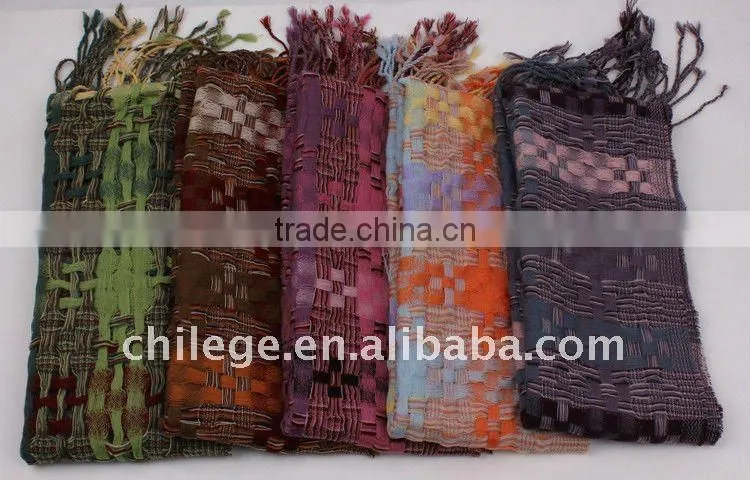 cheap fashion wool crochet multi colors ring scarfs