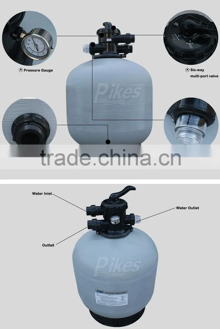 Factory CE certificated best used 2.5 bar fiberglass pool sand filter for sale