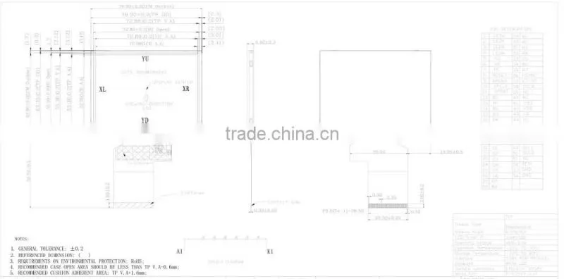 3.5 inch tft lcd display high brightness lcd screen panel