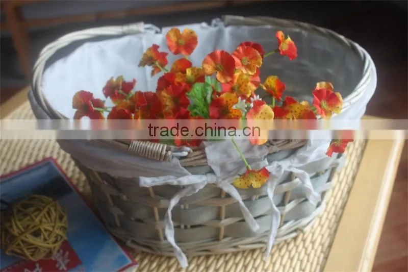 willow stock basket; wicker shopping basket