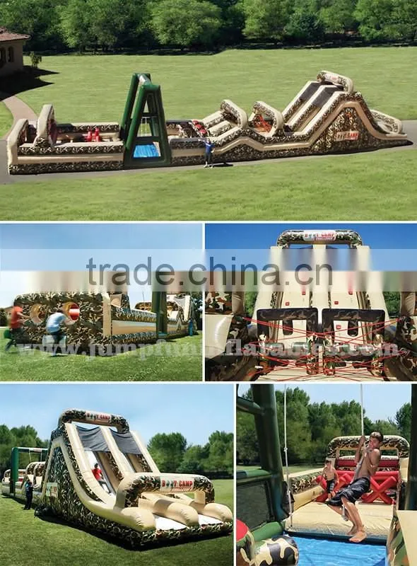 Boot Camp Inflatable Obstacle Course,80ft Obstacle course Dry games adults Inflatable sports