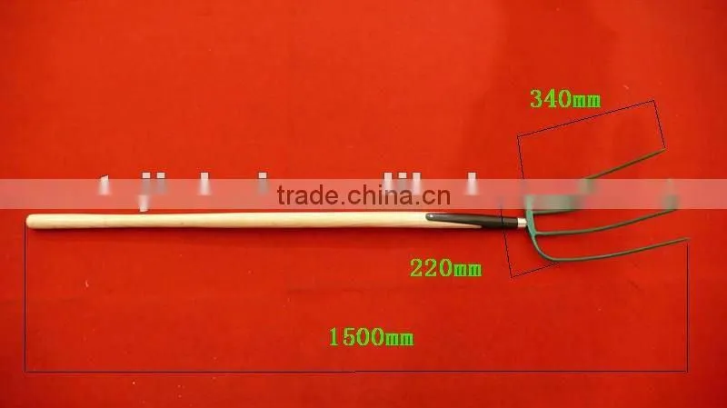 Garden Fork F102-4L With Long Wood Handle