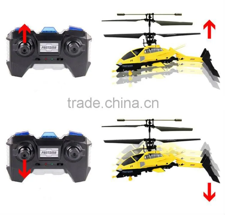 Infrared 3.5 Channel Auto Folding Helicopter With Gyro Transformer Toy Copter