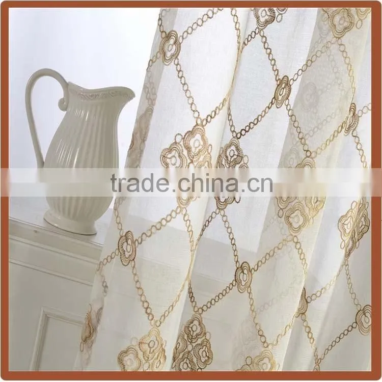 Wholesale Turkey embroidery curtains voile home ready