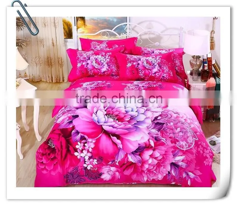 100% polyester fabric 2016 bright colors flowers fabric brushed soft fabric of china