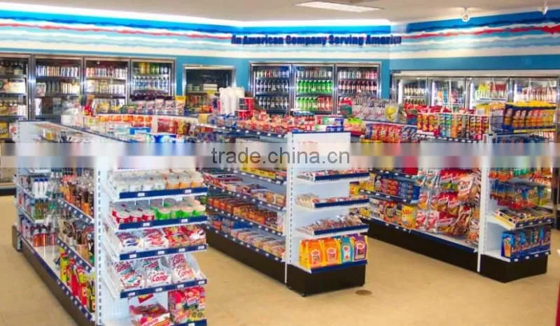 The best price Center Shelf, double sided gondola, Supermarket gondola shelving