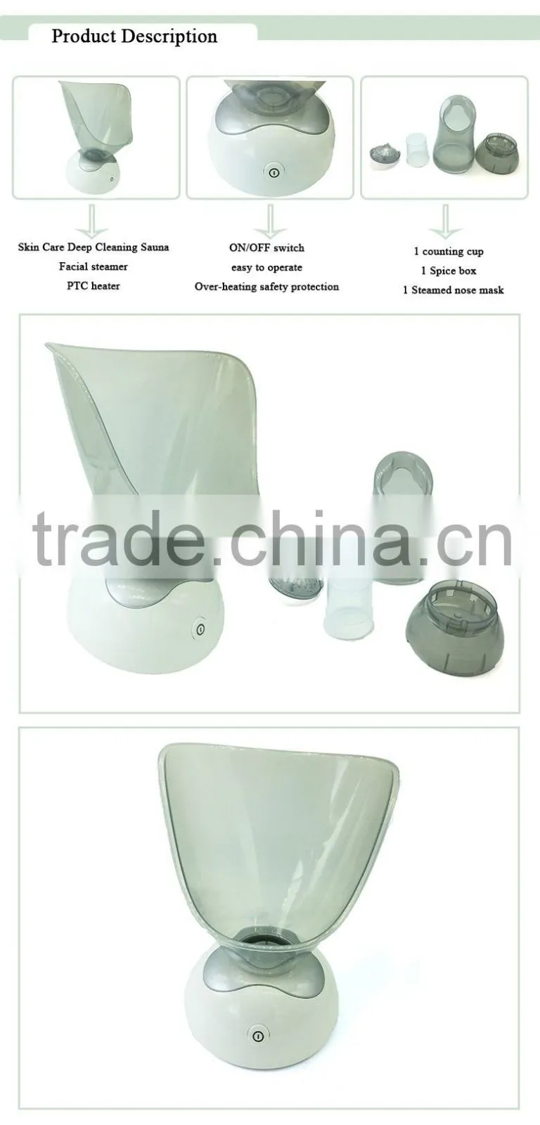home use ionic facial steamer minni ozone hair steamer and facial care