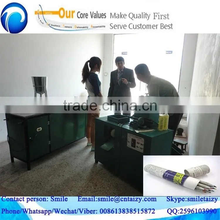 Taizy brand factory prices energy recycling waste paper pencil making machine