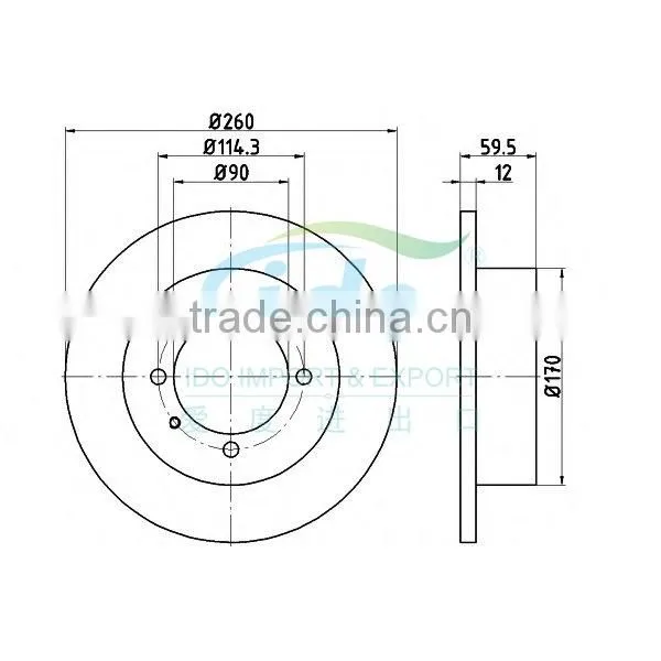 auto parts brake disc for HYUNDAI SONATA III 5841134110