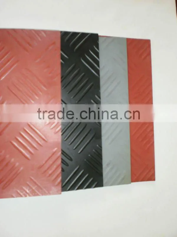 T 3mm black five poles checker mat