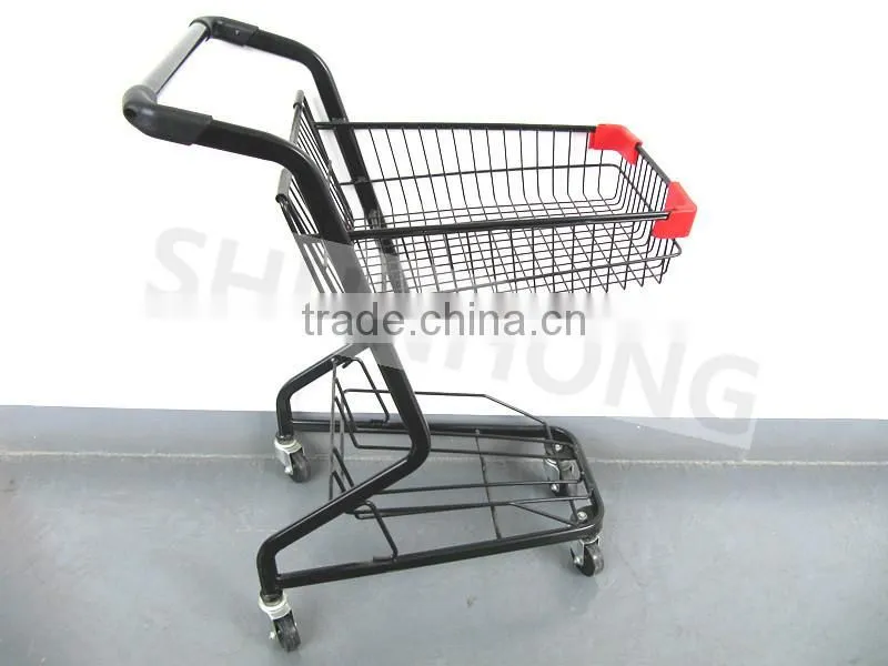 high shine chrome plated finish shopping cart