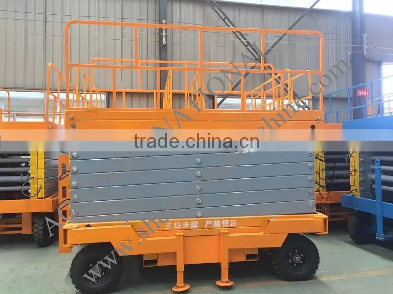 6m Platform Height Movable Hydraulic Scissor Lift Table