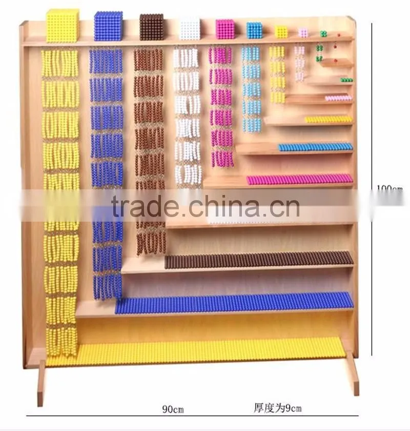 Preschool teaching aids math montessori material beads and frame