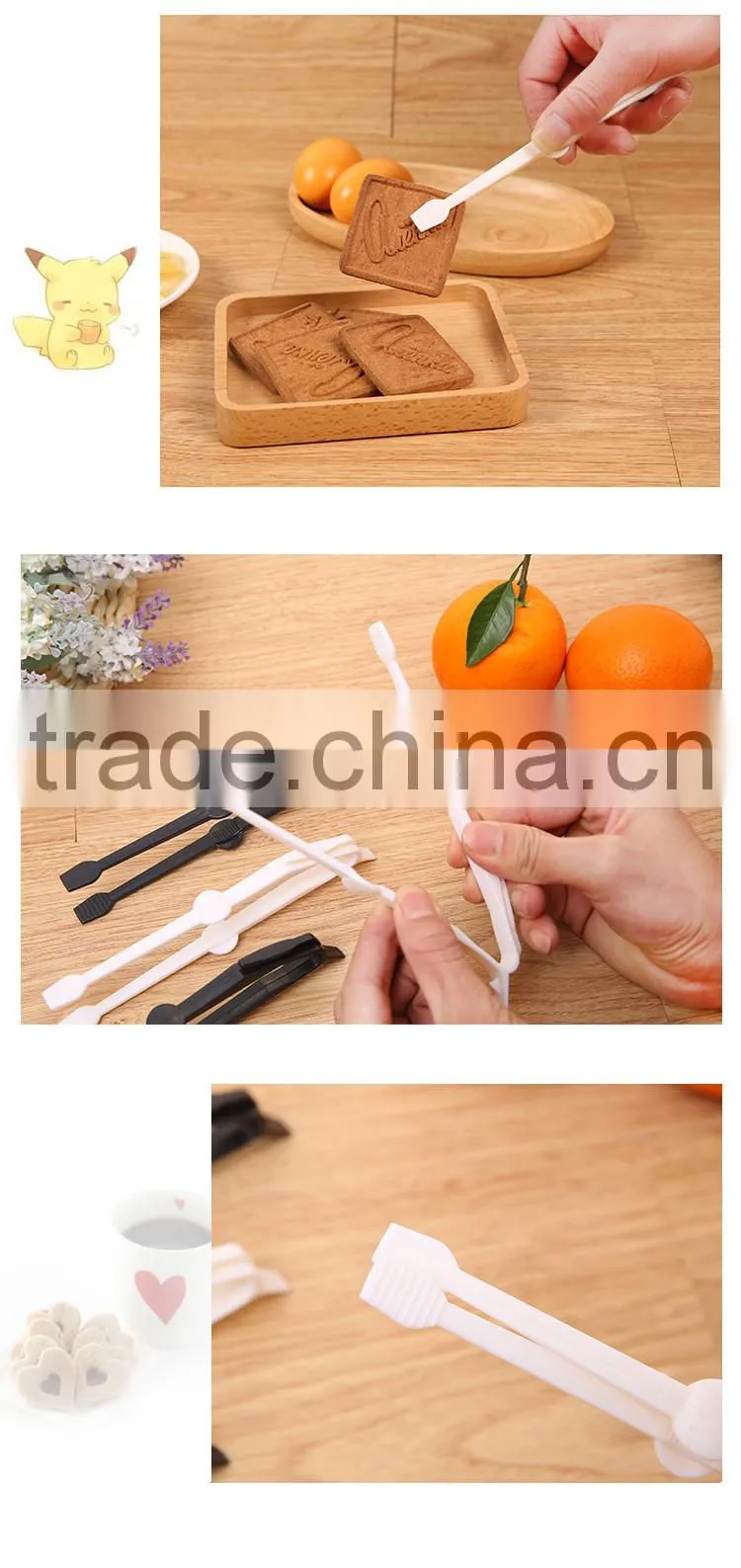 Kitchen Snack Food Tongs Salad Cake Clip Bread Potato Chips 5 Functional sealing Clip