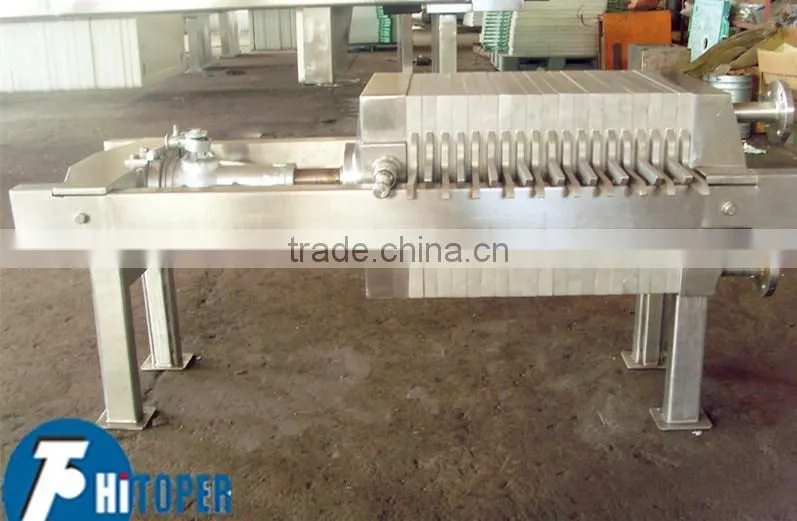 High efficiency stainless steel filter press