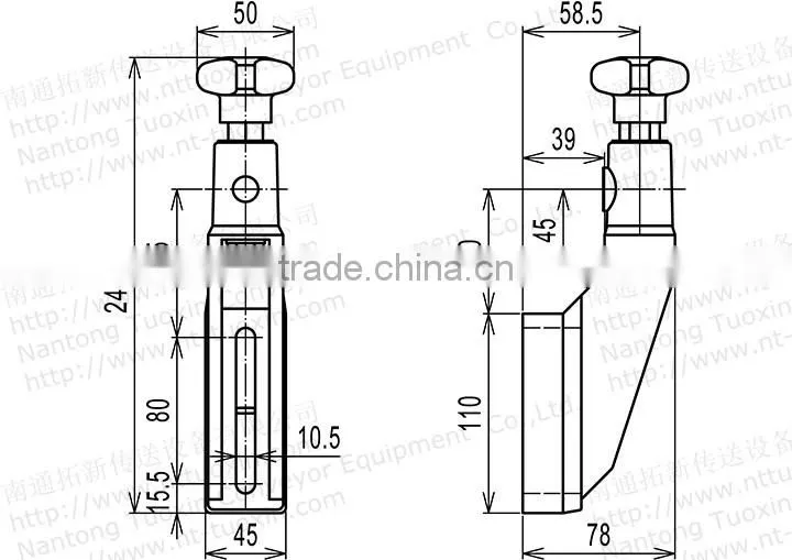 Conveyor Components, TX-105 Swivel Brackets