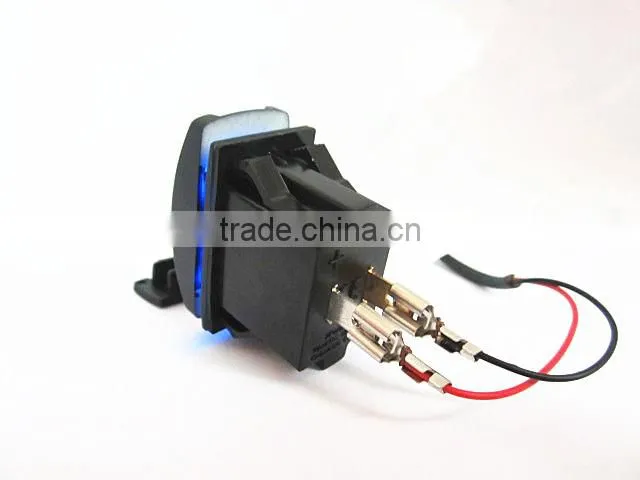 Car Marine DC12V 24V 36V Female USB Socket Carling Switch Style
