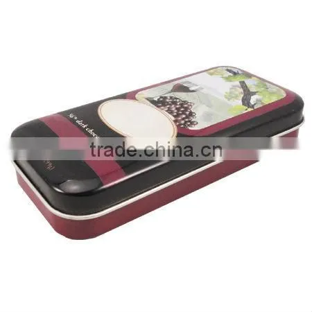 colored cute rectangular small metal tin boxes