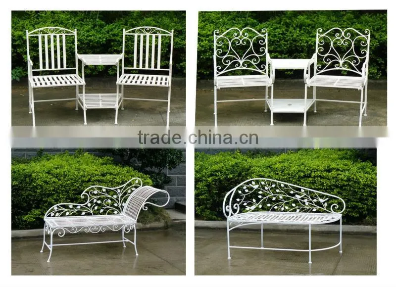 Classic luxury garden metal double deck outdoor chair