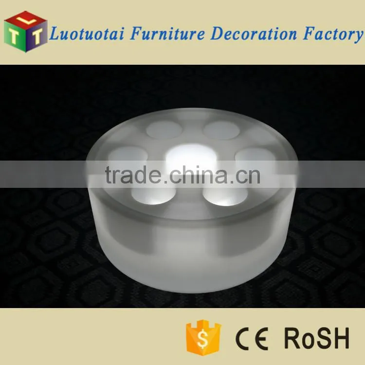 2015 hot sale cheap floating led plastic wine tray with hole for swimming pool