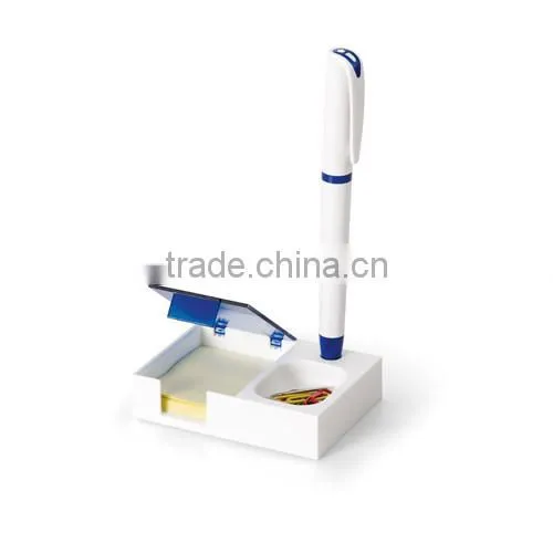 plastic ball pen holder with sticky notes