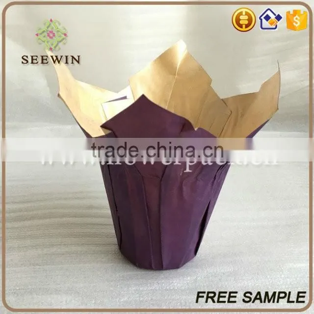 colorful craft paper flower stand flower pot holder