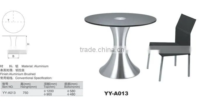Modern Tempered glass top dining table YY-A013
