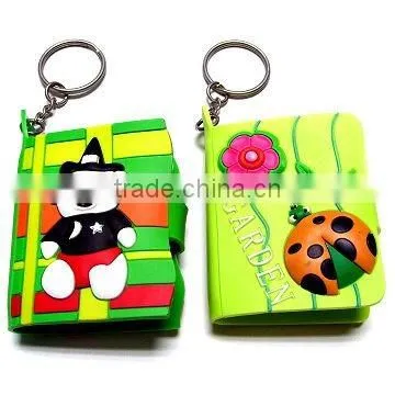 3D PVC book with keyring