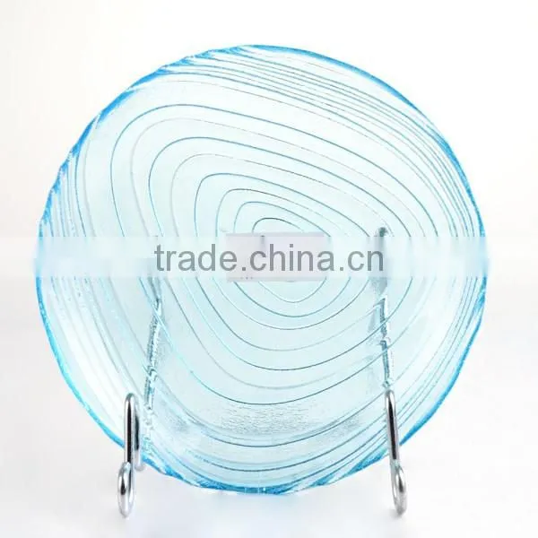cheap gold flower glass dishes charger plates