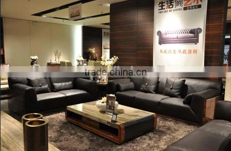 Modern Italian style geniune sectional leather sofa